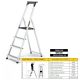 LÉTRA ALU professzionális háztartási 8 fokos+szerszámtálca+korlát  Drabest