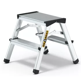 LÉTRA ALU basic kétoldalas zsámoly 2x2 Drabest 125 kg