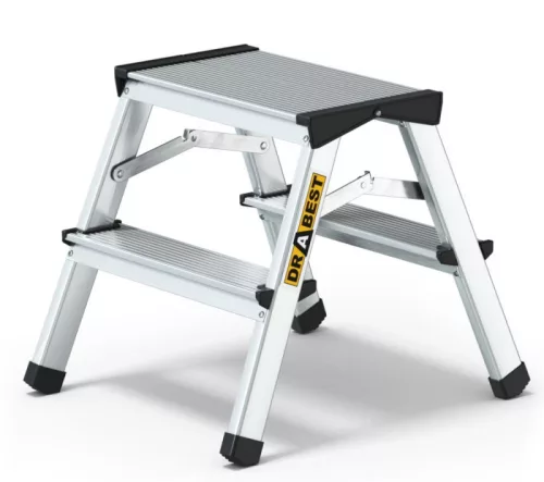 LÉTRA ALU basic kétoldalas zsámoly 2x2 Drabest 125 kg