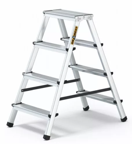 LÉTRA ALU basic kétoldalas zsámoly 2x4 Drabest 125 kg
