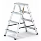 LÉTRA ALU basic kétoldalas zsámoly 2x4 Drabest 125 kg