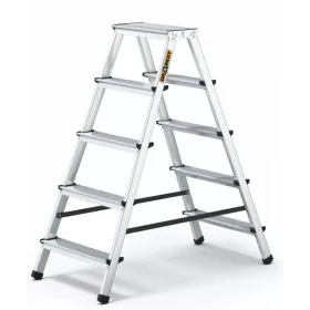 LÉTRA ALU basic kétoldalas zsámoly 2x5 Drabest 125 kg