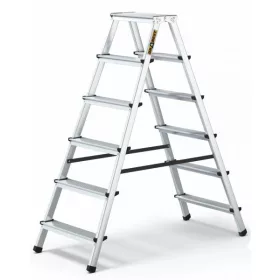 LÉTRA ALU basic kétoldalas zsámoly 2x6 Drabest 125 kg