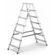 LÉTRA ALU basic kétoldalas zsámoly 2x7 Drabest 125 kg