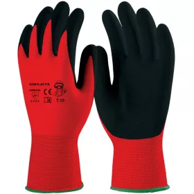   KESZTYÛ GAN1LACI08 MÁRTOTT FEKETE LATEX PIROS KÉZHÁT 8-ES/10 PÁR CSÚSZÁSM