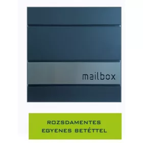   POSTALÁDA NOVA ROZSDAMENTES EGYENES BETÉTTEL  360x360x105mm