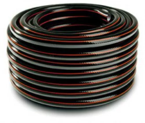 LOCSOLÓTÖMLÕ CARBON 1"  FEKETE, NARANCSS. CSÍKKAL /20M