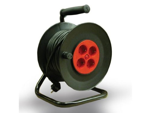 KÁBELDOB MÛA. 4-ES FÉM TARTÓVAL 3X1,5  25 M FEKETE STILO