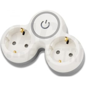   ELOSZTÓ 2 DUGALJ+ KAPCSOLÓ FEHÉR+SZÜKE MINIMÁL DIZÁJN TRACON