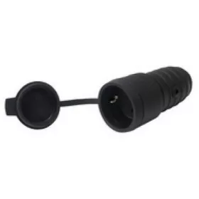 LENGÕ DUGALJ GUMI 2PI+F IP44 KUPAKKAL FEKETE V1601