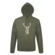 TOP_HOODY-H_DEER_HEAD XL kapucnis pulóver (szarvas minta) ARMY 50% pamut 50%poli
