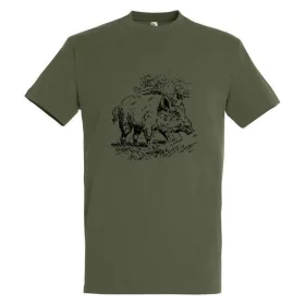   TOP kereknyakú póló vaddisznó mintával, 100% pamut, 190gr/m2, L
