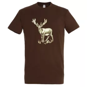   TOP kereknyakú póló szarvas mintával, 100% pamut, 190gr/m2, M