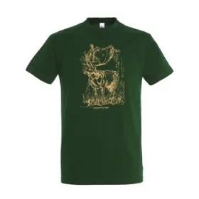   TOP kereknyakú póló szarvas mintával, világos zöld XL100% pamut, 190gr/m2