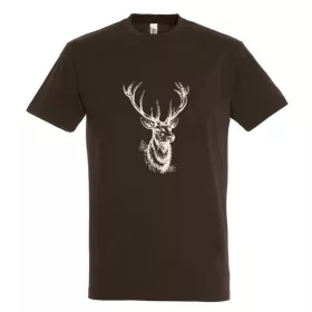   TOP kereknyakú póló szarvasfej mintával, 100% pamut, 190gr/m2, XL
