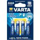 VARTA Longlife Power alkáli elem AAA B4