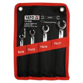 YATO Fékcsőkulcs készlet 4 részes 8-17 mm ipari CrV 6140