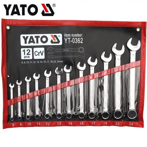 YATO Csillag-villás kulcs klt. 12r 8-24-ig   Cr.V.