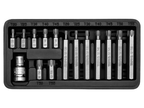 YATO Torx bit készlet 15 részes 1/2 col: T20-T55