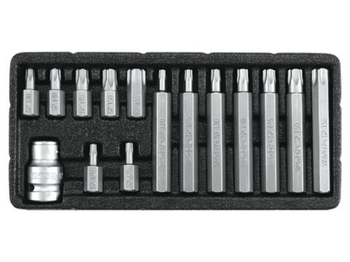 YATO Torx klt. 15r. tamperproof T20-T55 L=30mm, L=75mm 1/2 col