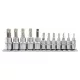 YATO Bithegy dugófejjel Torx Tamperp. 12 r. (1/4  col L=37mm T8-T30, 3/8 col