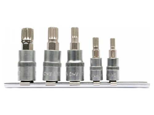 YATO Bithegy dugófejjel 5 részes SPLINE (1/4 colM5-6, 3/8 colM8-10-12)