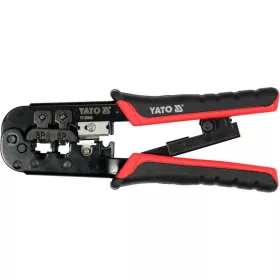   YATO Krimpelő fogó UTP hálózati (RJ45) és telefon (RJ11) csatlakozókhoz
