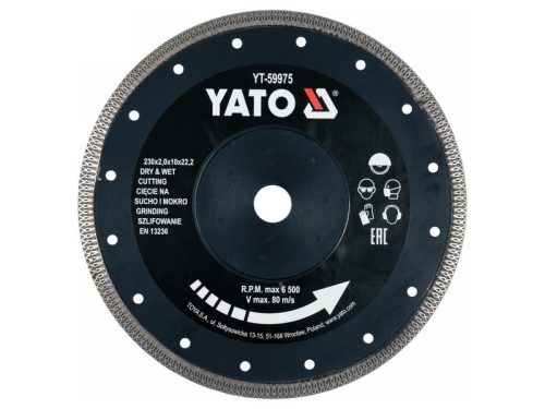 YATO Gyémánt vágótárcsa 230 mm folytonos