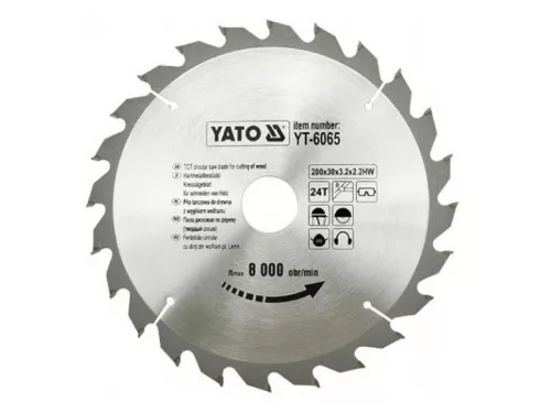 YATO Fűrésztárcsa fához 200/30/24