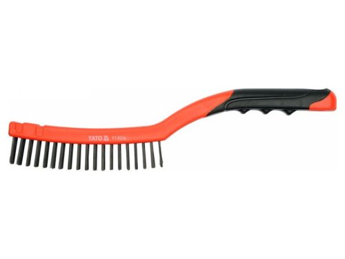 YATO Drótkefe 3 soros hajlított műa. nyéllel