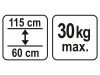 YATO Teleszkópos támasztó rúd 60-115 cm max. 30 kg