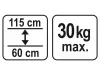 YATO Teleszkópos támasztó rúd 60-115 cm max. 30 kg