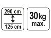 YATO Teleszkópos támasztó rúd 125-290 cm 30 kg