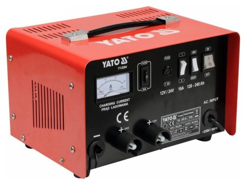 YATO Akkumulátor töltő 12-24V 16A 120-240Ah