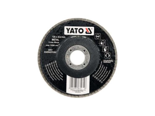 YATO Lamellás csiszolókorong döntött 125 x 22,2 mm P36